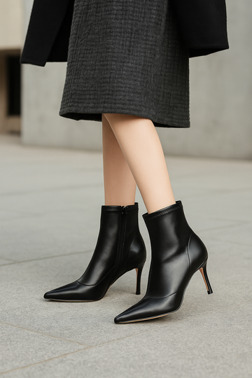 Botte & Escarpin Femme – Bout Pointu & Détail Couture Séparée