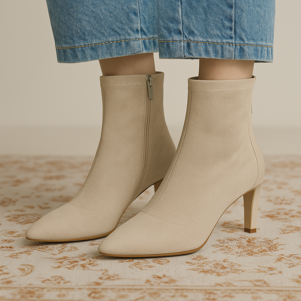 Bottines Femme – Bout Pointu & Fermeture Zippée