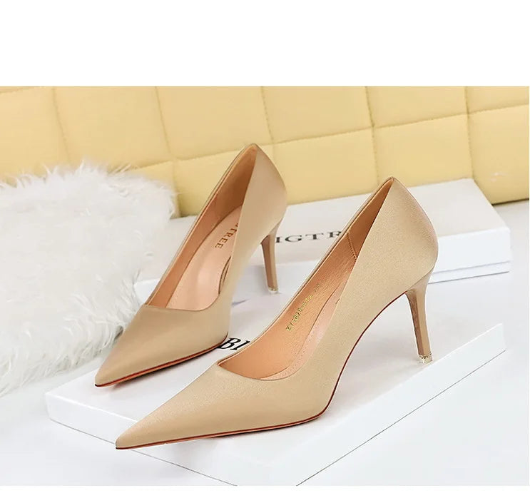 Bigtree Spring Fashion Simple Matching High Heels Pumps