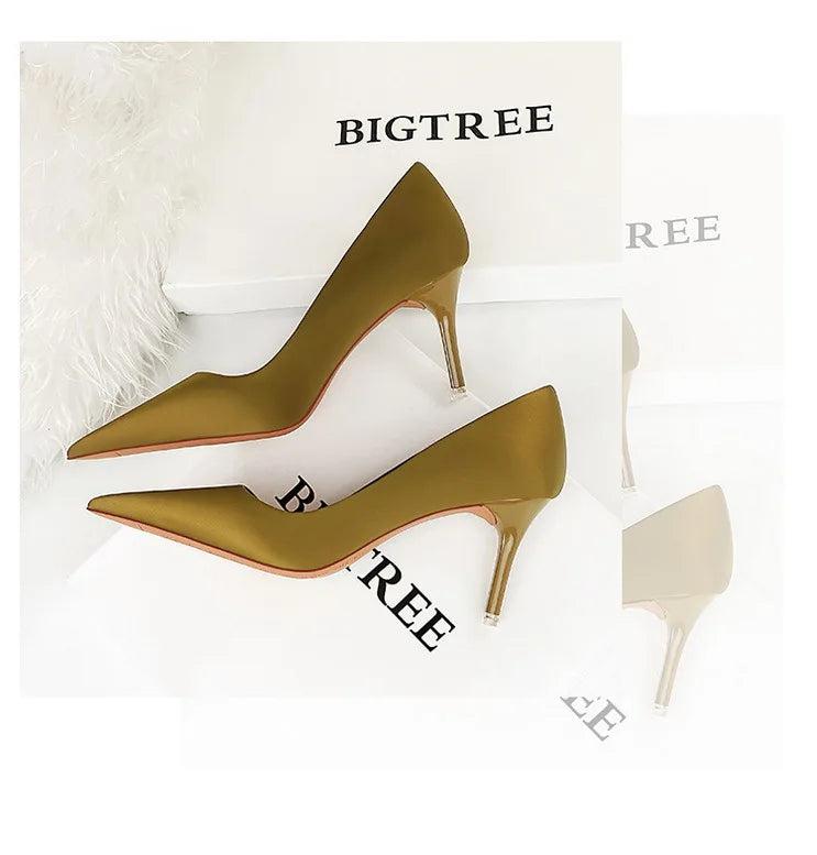 Bigtree Spring Fashion Simple Matching High Heels Pumps