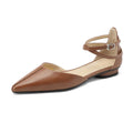 DIZARA - Leather Pointed Toe Flats