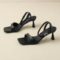 GRACE - Leather Ankle Strap Heels