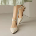 DIZARA - Leather Pointed Toe Flats