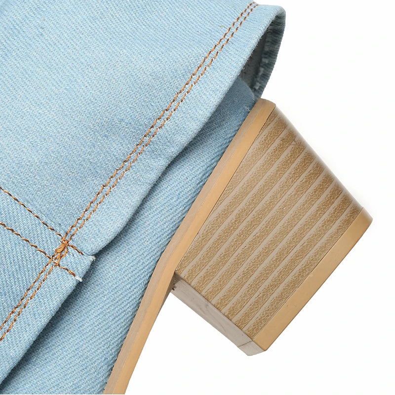 RHEAN - Denim Slouchy Boots