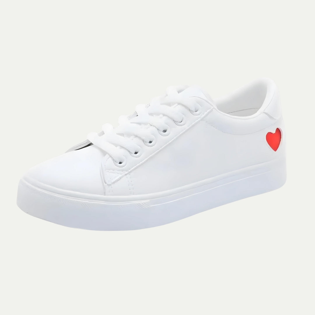 CUPIDO- Heart Accent Low-Top Sneakers